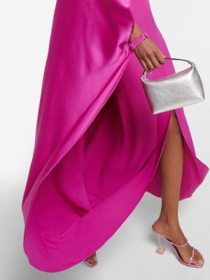 Vestido largo de crepé Taller Marmo rosa