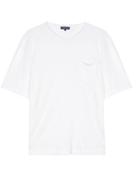 Ľanové tričko Frescobol Carioca biela