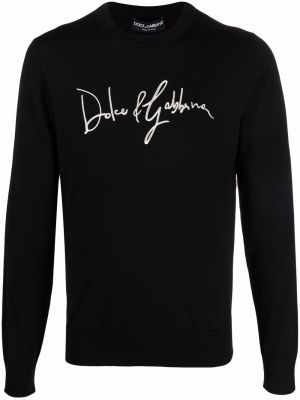Вълнен пуловер бродиран Dolce & Gabbana