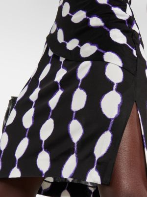 Mini vestido con estampado de tela jersey Diane Von Furstenberg negro
