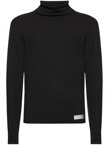 Merinowolle langer pullover Balmain schwarz