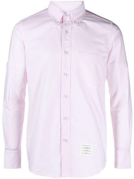 Памучна дълга риза Thom Browne розово