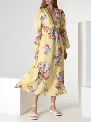 Льняное платье Forte Dei Marmi Couture желтое