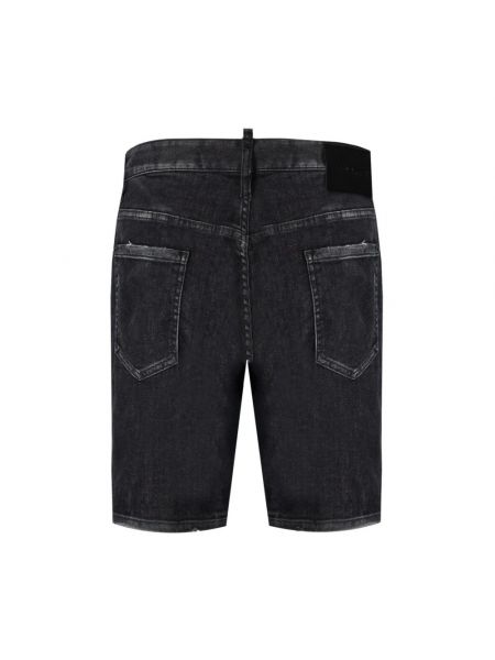 Slim fit jeans shorts Dsquared2 schwarz