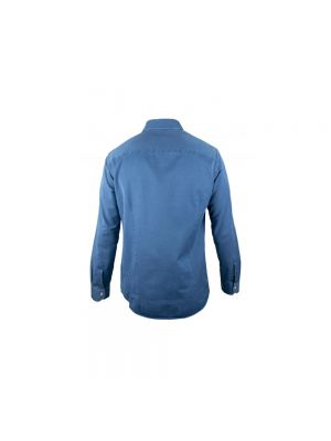 Koszula bawełniana Moorer niebieska