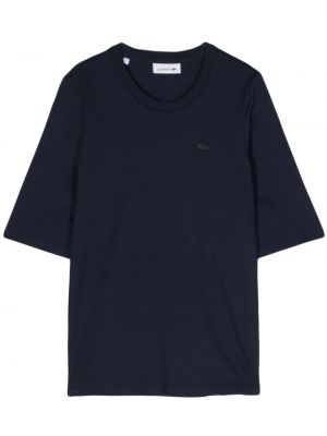 T-shirt en coton avec applique Lacoste bleu