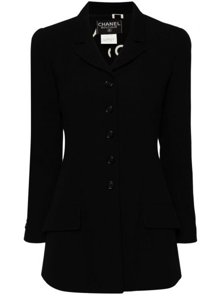 Vlněná bunda Chanel Pre-owned černá
