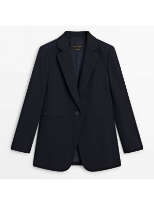 Пиджак на пуговицах Massimo Dutti синий