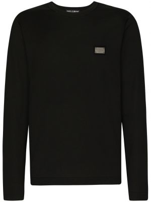 T-shirt avec manches longues Dolce & Gabbana noir