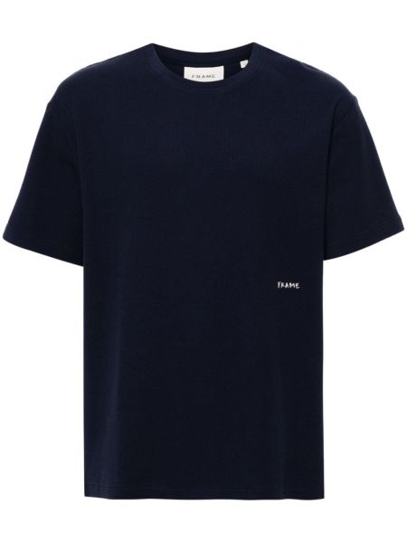 T-krekls ar izšuvumiem Frame zils