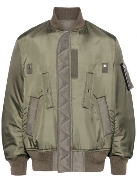 Bomber jakna s patentnim zatvaračem Sacai zelena