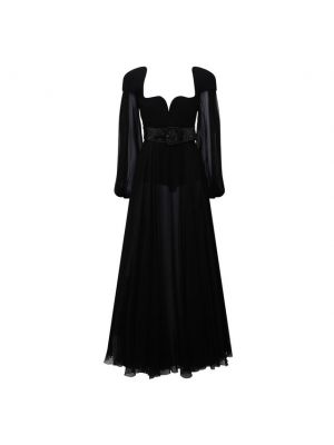 Шелковое платье Versace, черное