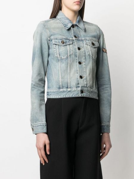 Haftowana kurtka jeansowa Saint Laurent
