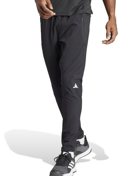 Спортивные штаны на молнии слим с карманами Adidas Performance черные