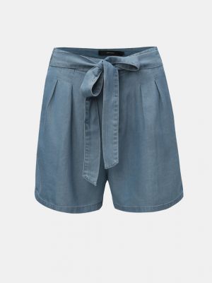 Pantaloni scurți din lyocell Vero Moda - albastru