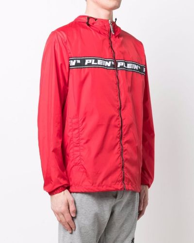 Větrovka s kapucí Philipp Plein červená
