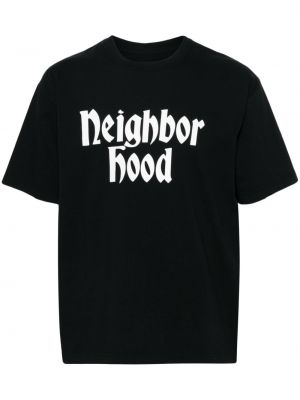 Tričko s potiskem Neighborhood černé