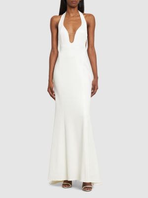 Μάξι φόρεμα από ζέρσεϋ Galvan λευκό