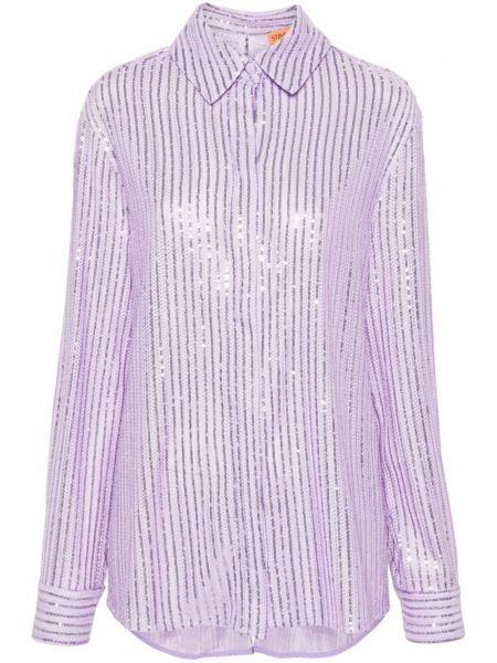 Chemise à paillettes Stine Goya violet