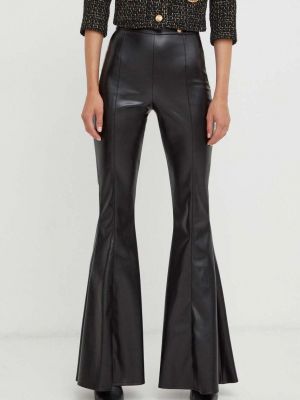 Černé kalhoty s vysokým pasem Elisabetta Franchi