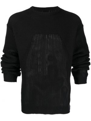 Kokvilnas džemperis Rick Owens melns