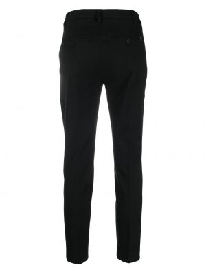 Slim fit kalhoty s knoflíky Dondup černé