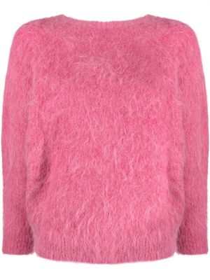 Top tricotate cu decolteu în v Ba&sh roz
