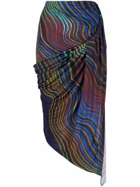 Falda con estampado con estampado abstracto Mugler negro