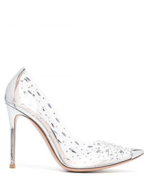 Krystaller pumps Gianvito Rossi hvit