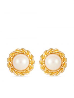 Fülbevaló gyöngyökkel Susan Caplan Vintage aranyszínű