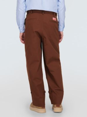Pantalon en coton Kenzo marron