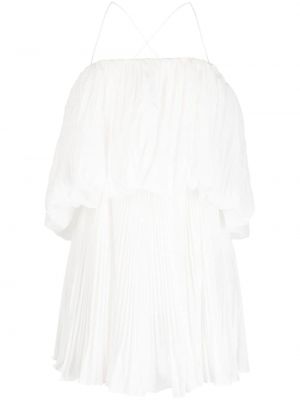 Плисирана коктейлна рокля Acler бяло