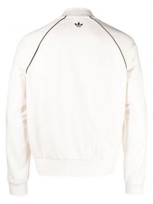 Coupe-vent brodée en tricot Adidas blanc