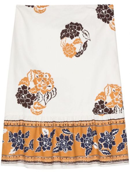 Suknja s cvjetnim printom s printom Miu Miu Pre-owned bijela