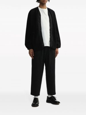 Fleecová bomber bunda na zip Comme Des Garçons Homme černá