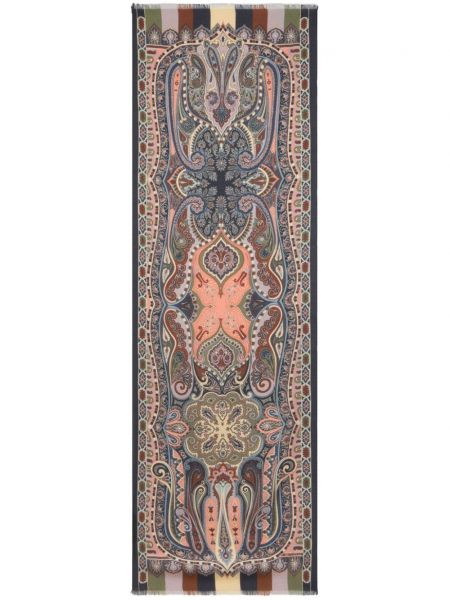 Paisley-muster mustriline sall Etro sinine