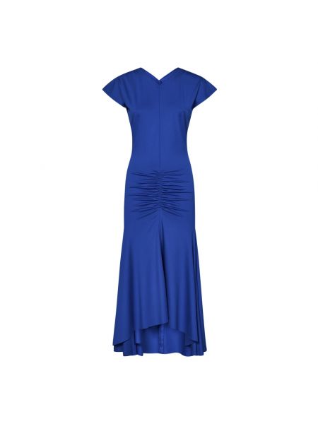 Sukienka długa Victoria Beckham niebieska