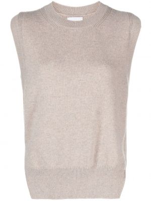 Džemper bez rukava od kašmira Barrie smeđa