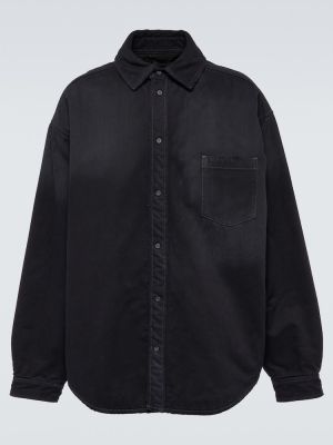 Rifľová košeľa Balenciaga čierna