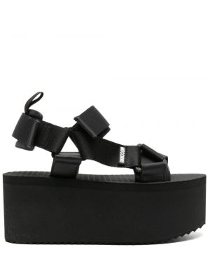 Sandále na platforme Moschino čierna