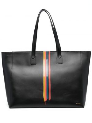 Stripete shoppingbag Paul Smith svart