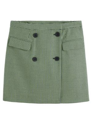 Mini falda a cuadros La Redoute Collections verde