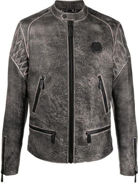 Chaqueta de cuero Philipp Plein negro