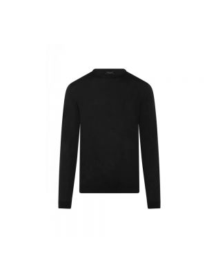 Sweter z wełny merino Roberto Collina czarny