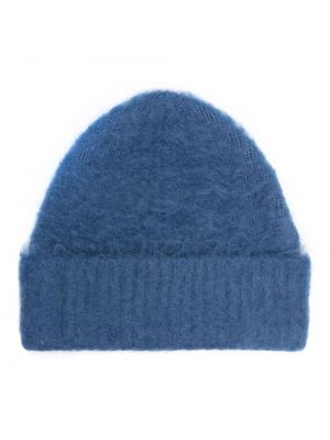 Плетена шапка Acne Studios синьо