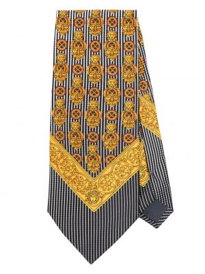 Jedwabny krawat Versace Pre-owned czarny