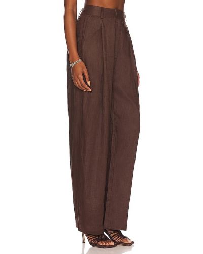 Pantalones de lino Aexae marrón