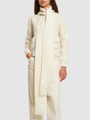 Sciarpa di lana Annagreta bianco