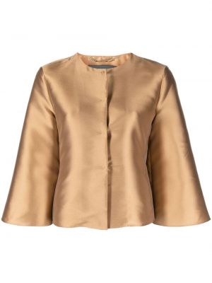 Pliszírozott szatén dzseki Alberta Ferretti aranyszínű