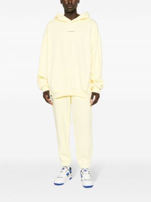 Einfarbiger hoodie aus baumwoll mit print Monochrome gelb